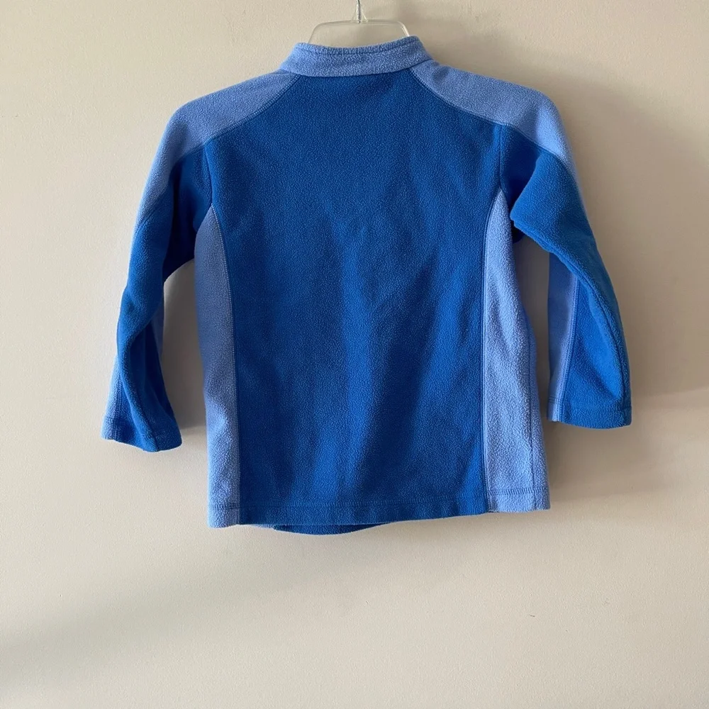 The Children's Place Girls Blue Two-Tone Quarter Zip Size 5